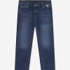 Boys Guess Jeans | Boys Embroidered Bear Jeans In Blue