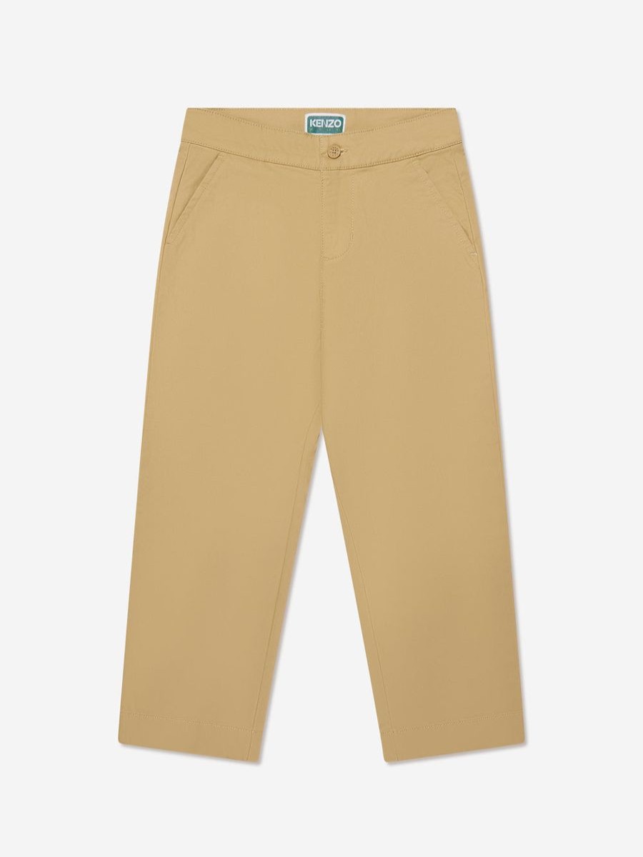 Boys KENZO KIDS Trousers | Kids Loose Fit Trousers In Beige