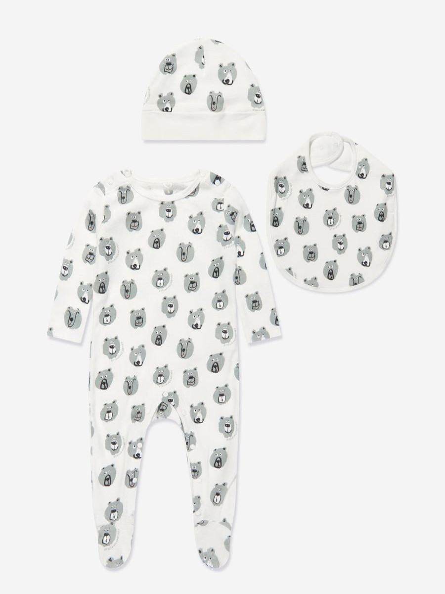 Boys Stella McCartney Kids Babygrows & Rompers | Baby Boys Bear Babygrow Set In Ivory