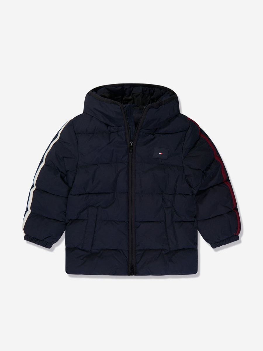 Boys Tommy Hilfiger Coats & Jackets | Boys Longer Puffer Jacket In Navy