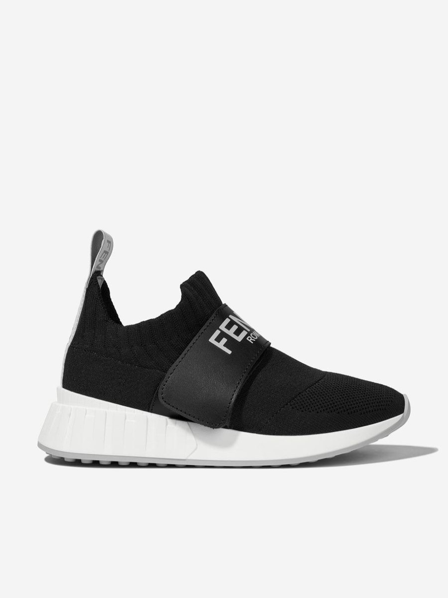 Boys Fendi Kids Sneakers | Kids Logo Slip On Trainers In Black