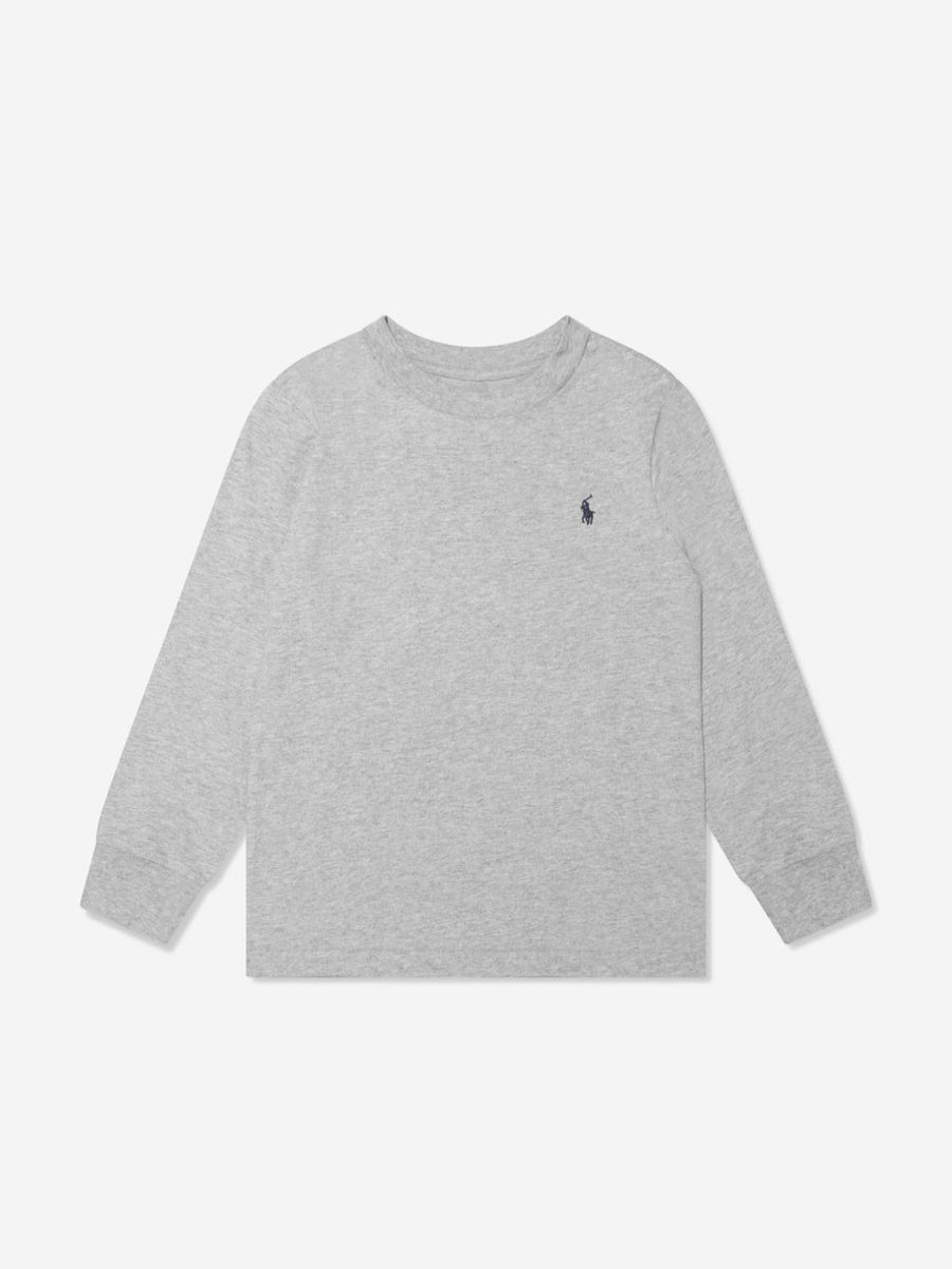 Boys Ralph Lauren Kids Shirts | Boys Long Sleeve T-Shirt In Grey