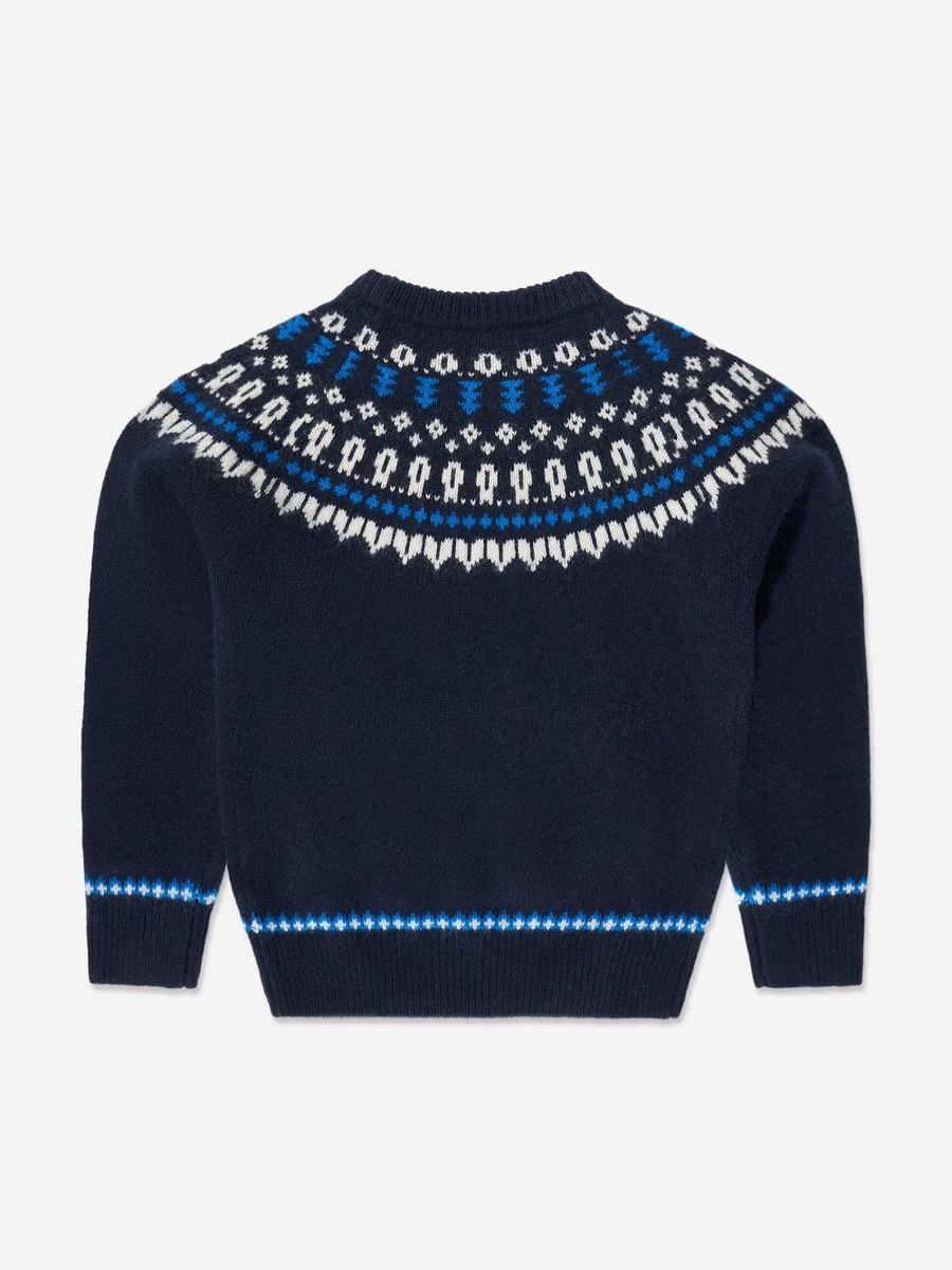 Boys MC2 Saint Barth Jumpers & Cardigans | Boys Icelandic Jumper In Blue