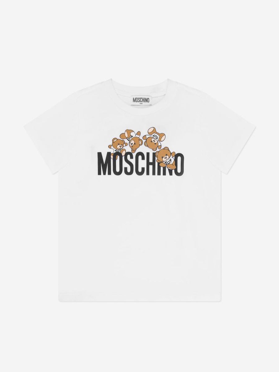 Boys Moschino Kids T-Shirts & Tops | Kids Teddy Logo T-Shirt In White