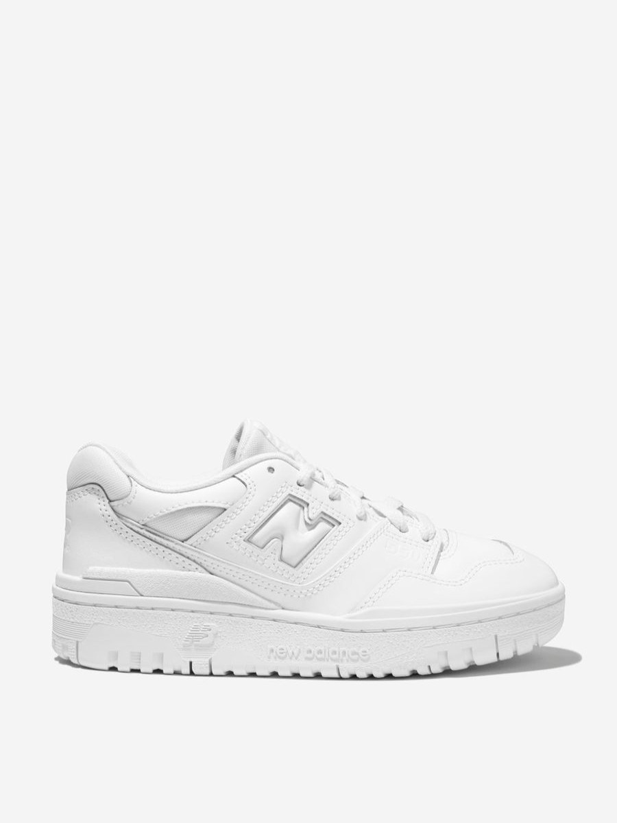 Boys New Balance Sneakers | Kids 550 Lace Up Logo Trainers In White