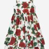 Girls Dolce & Gabbana Kids Dresses | Girls Rose Print Dress In White