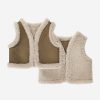 Boys Bonpoint Coats & Jackets | Baby Barra Faux Shearling Gilet In Brown