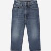 Teen Palm Angels Underwear | Boys Curved Logo Jeans In Blue