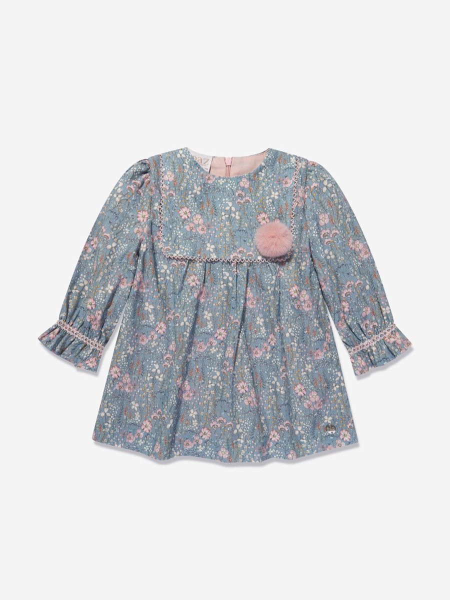 Girls Paz Rodriguez Dresses | Girls Flower Dress In Blue