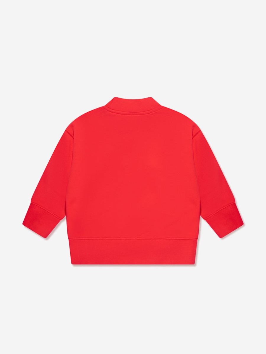 Boys Palm Angels Sweatshirts & Hoodies | Boys Classic Curved Logo Sweatshirt In Red