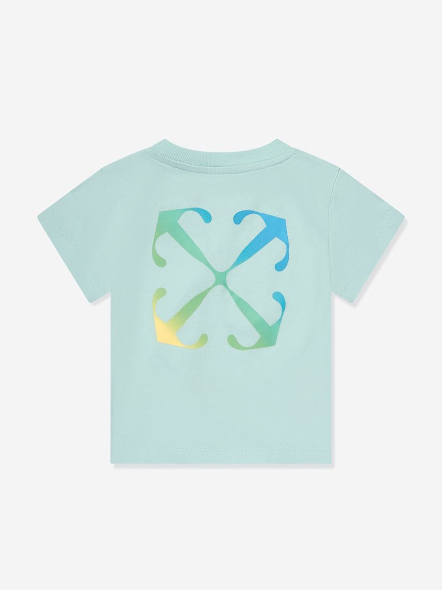 Boys Off-White T-Shirts & Tops | Baby Boys Arrow Rainbow T-Shirt In Blue