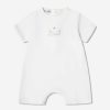 Boys Magnolia Baby Babygrows & Rompers | Baby Vintage Duckies Embroidered Romper In White