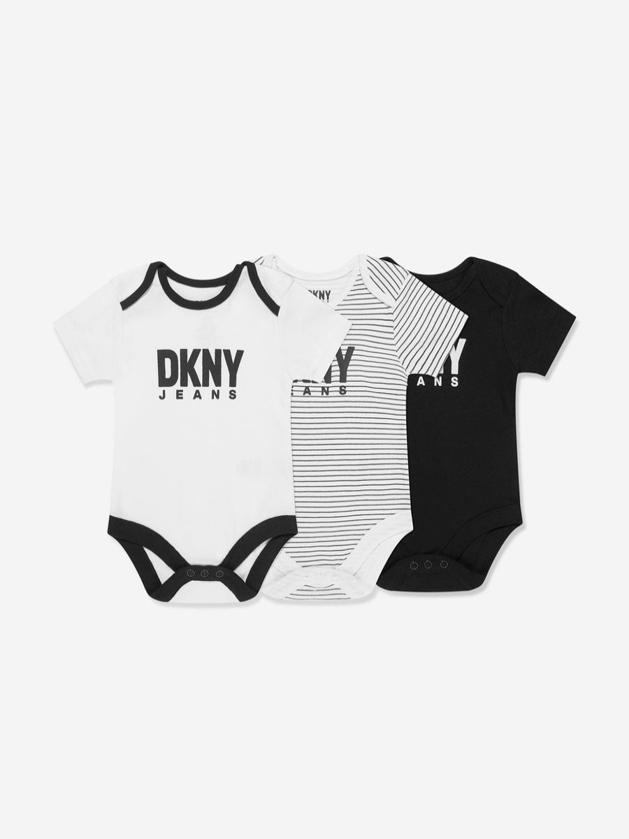 Baby DKNY Outfits & Sets | Baby 3 Piece Bodysuit Pack In Black