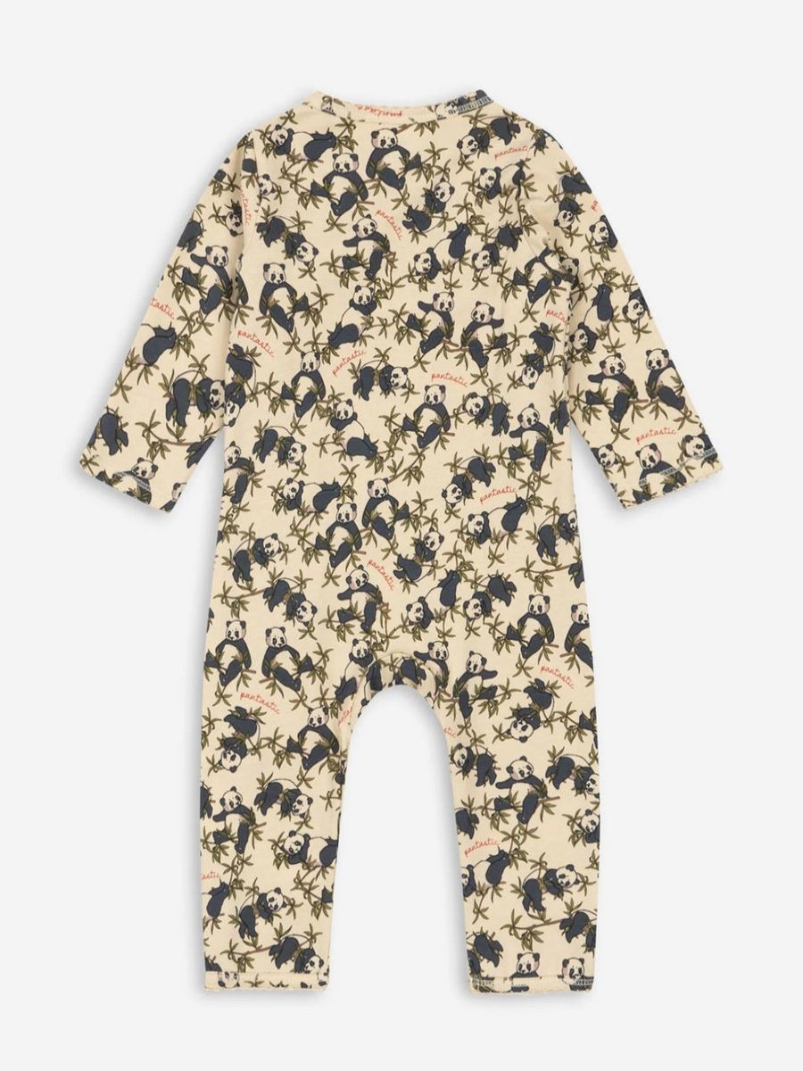 Boys Konges Slojd Babygrows & Rompers | Baby Panda Romper In Multicolour