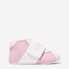 Baby Versace Shoes | Baby Girls Leather Pre Walker Trainers In Pink