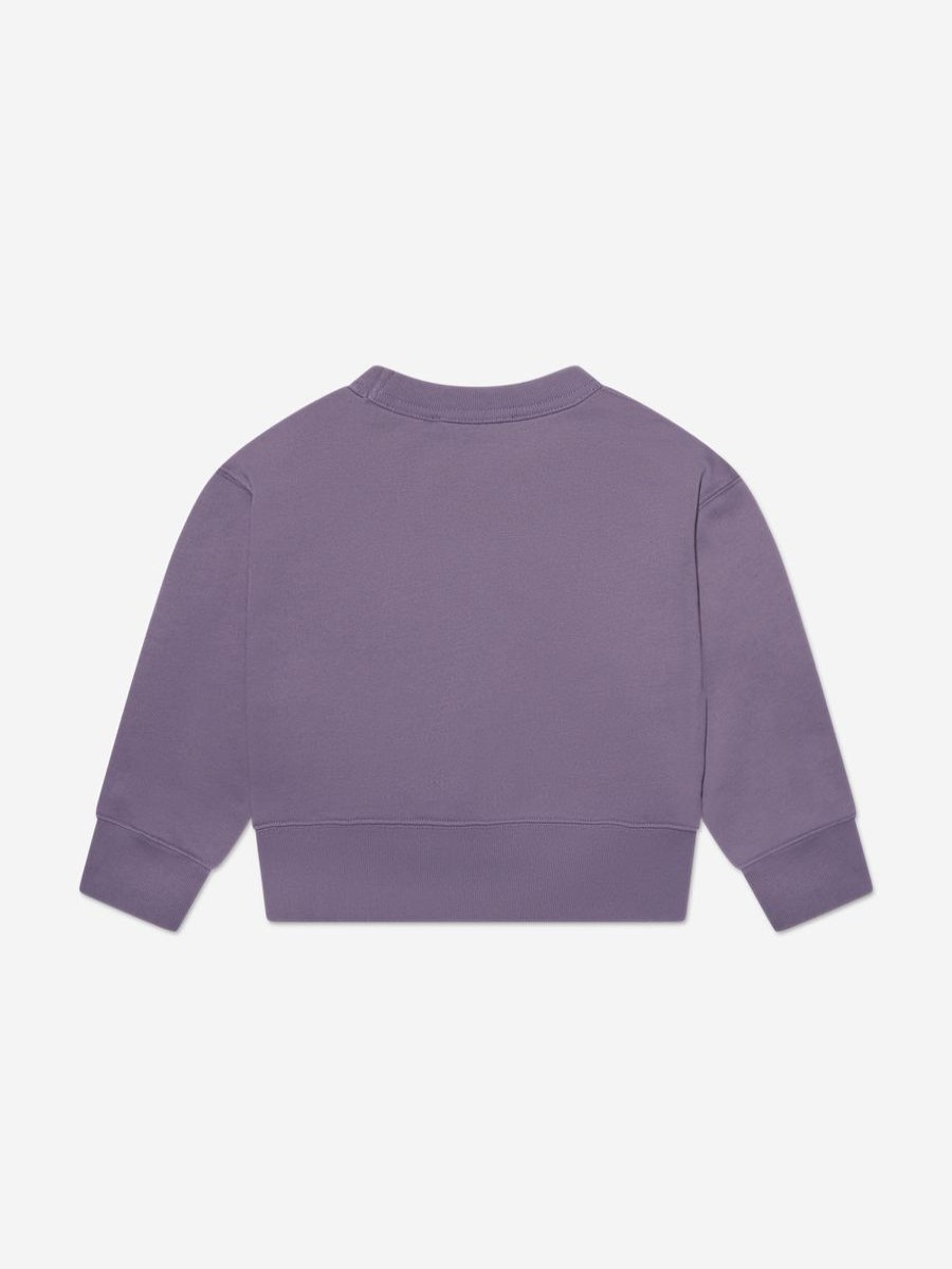 Boys Acne Studios Sweatshirts & Hoodies | Kids Mini Fairah Face Sweatshirt In Purple