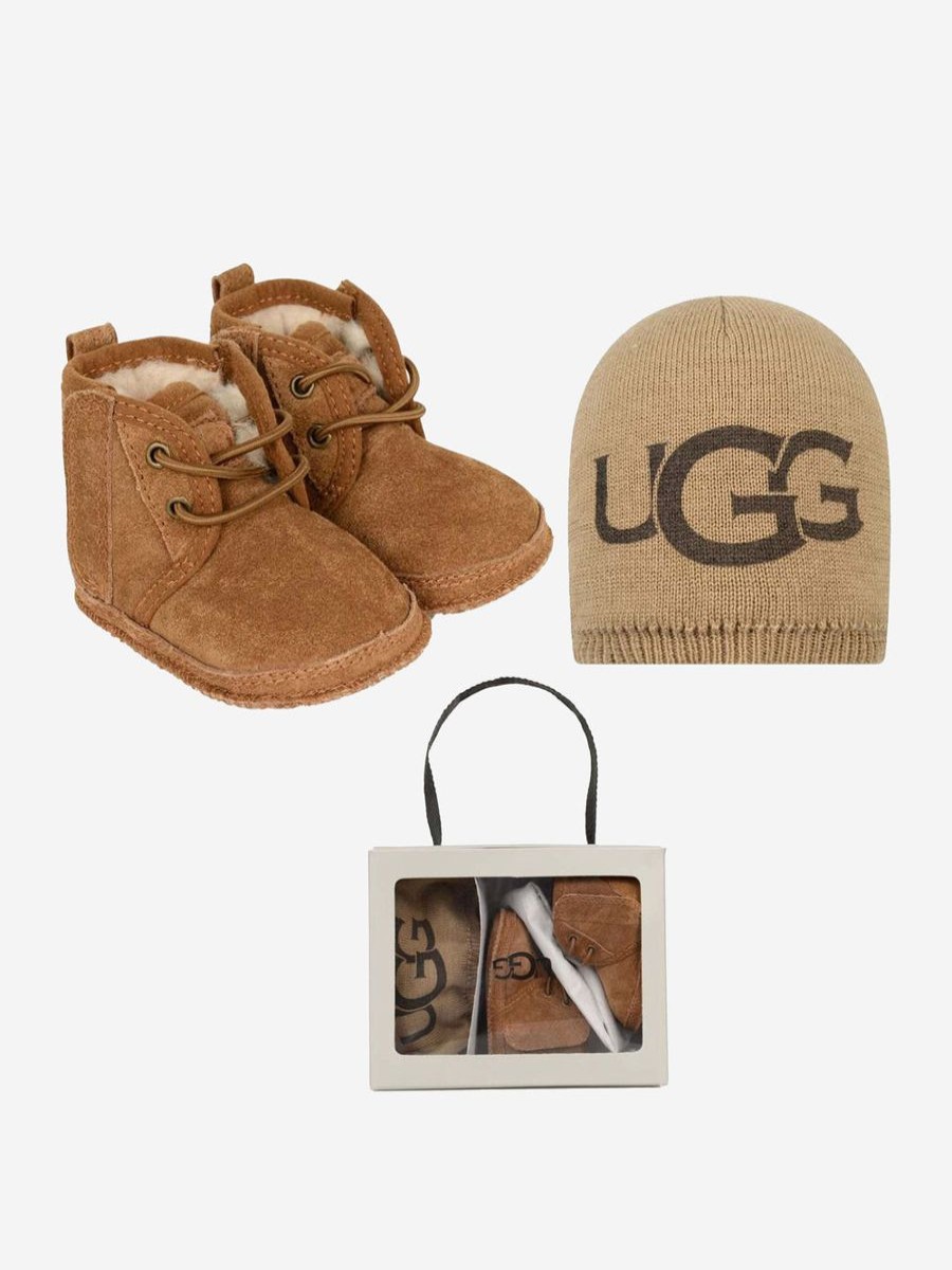 Baby UGG Shoes | Ugg - Baby Neumel Booties And Beanie Gift Set | Childsplay Clothing