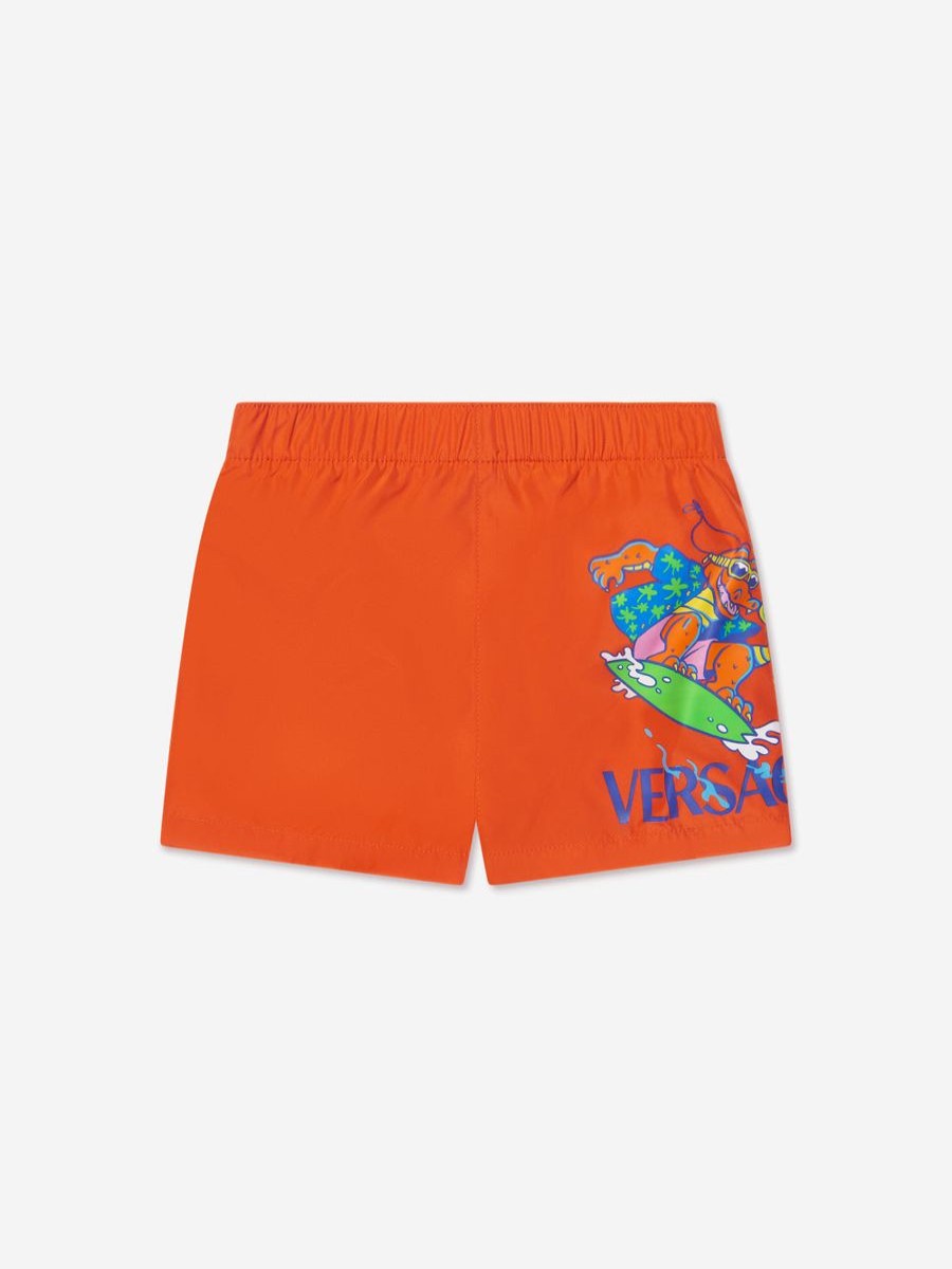 Boys Versace Swimwear | Baby Boys Swim Shorts In Orange