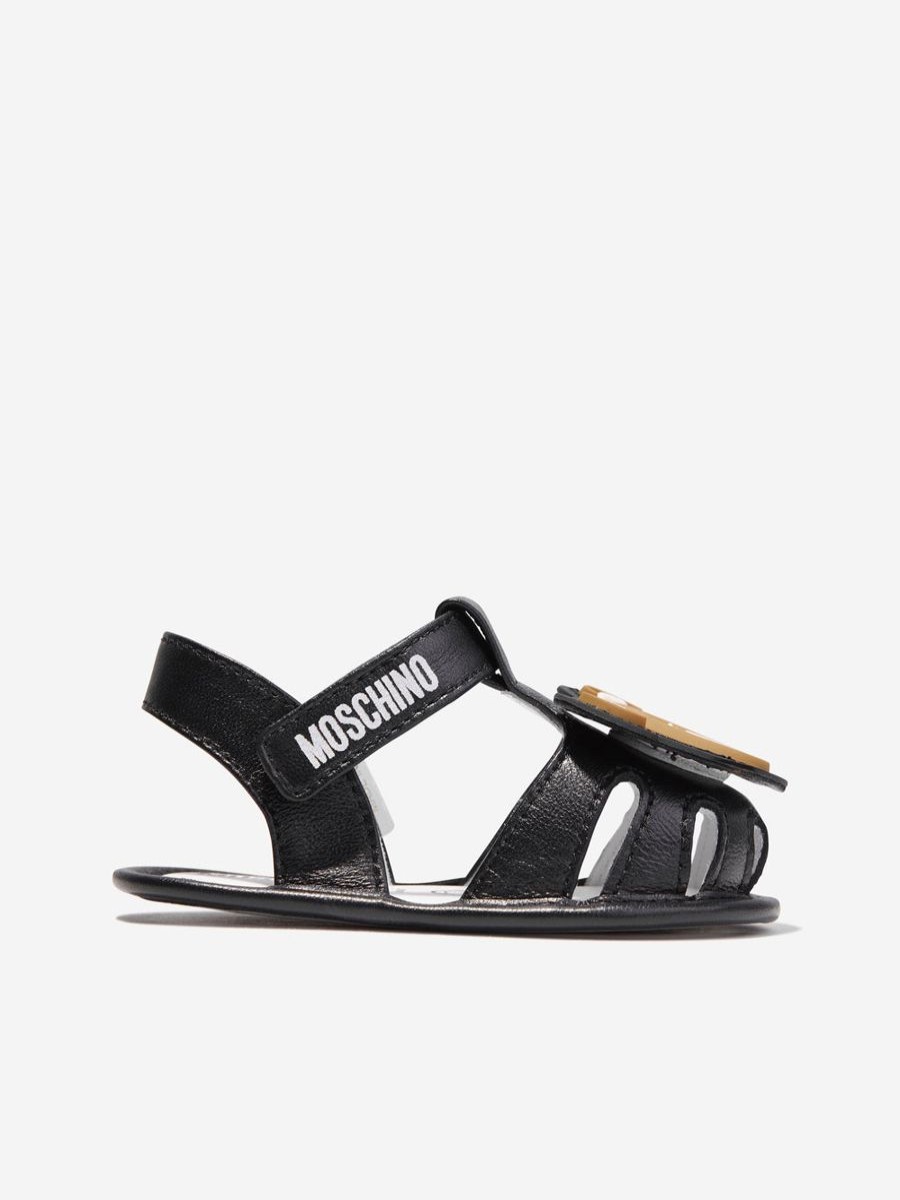 Baby Moschino Kids Shoes | Baby Teddy Bear Sandals In Black