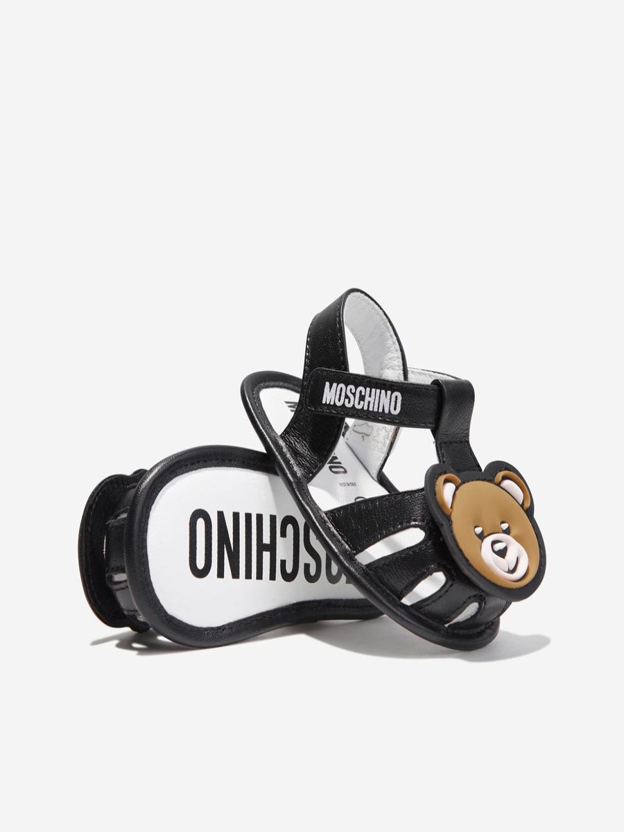 Baby Moschino Kids Shoes | Baby Teddy Bear Sandals In Black