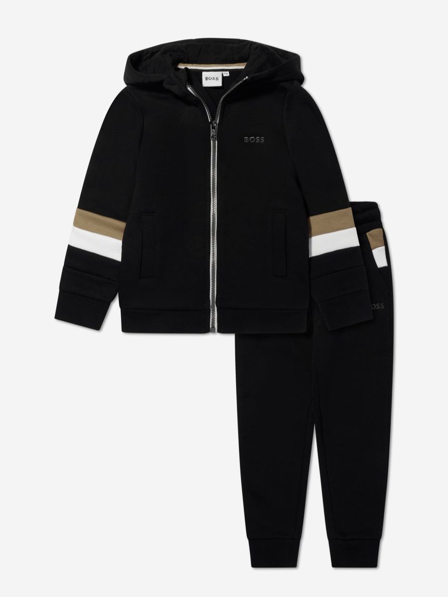 Teen BOSS Tracksuits | Boys Logo Tracksuit In Black