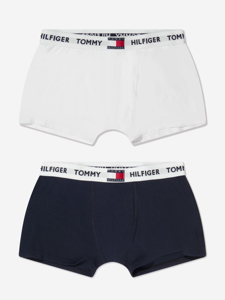 Boys Tommy Hilfiger Underwear | Boys Boxer Shorts Set (2 Pack) In White