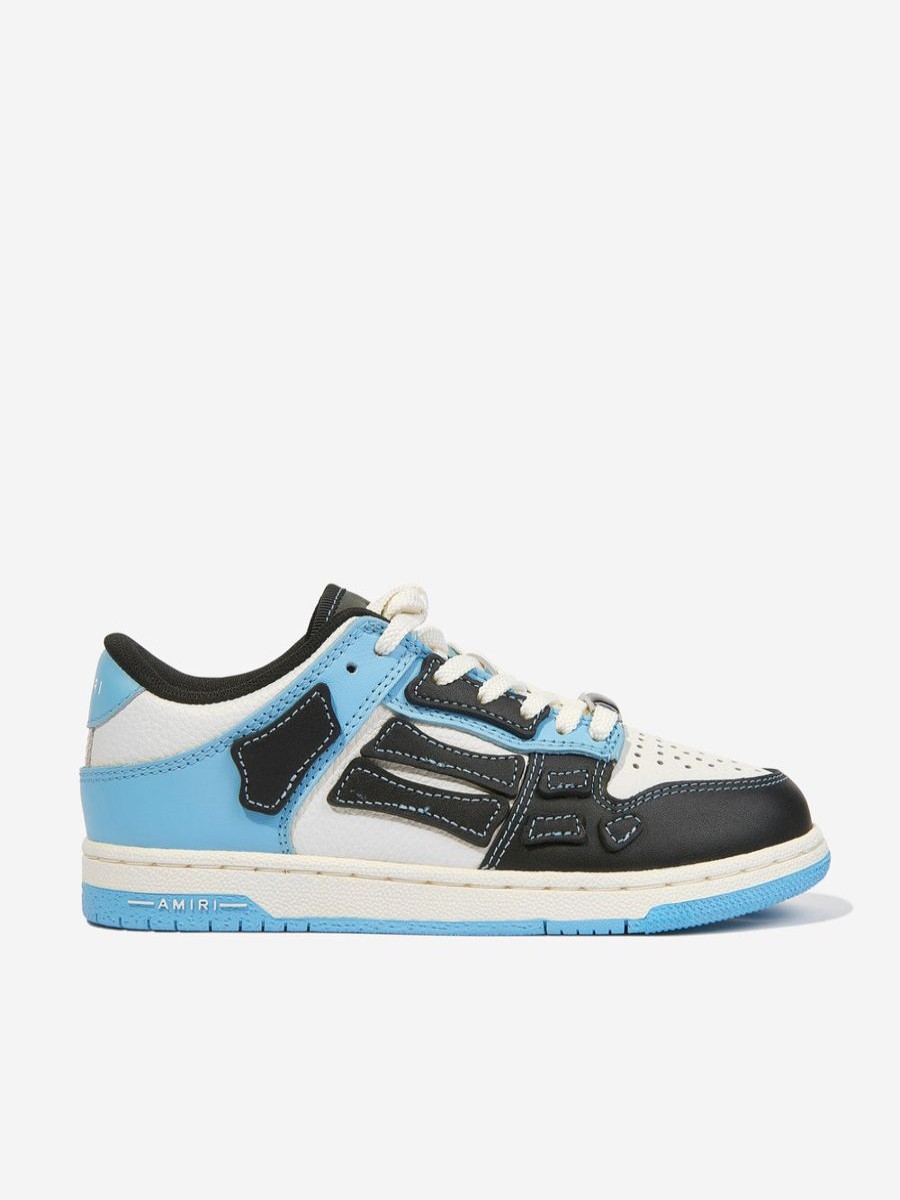 Boys Amiri Sneakers | Boys Leather Skeltop Low Trainers In Blue