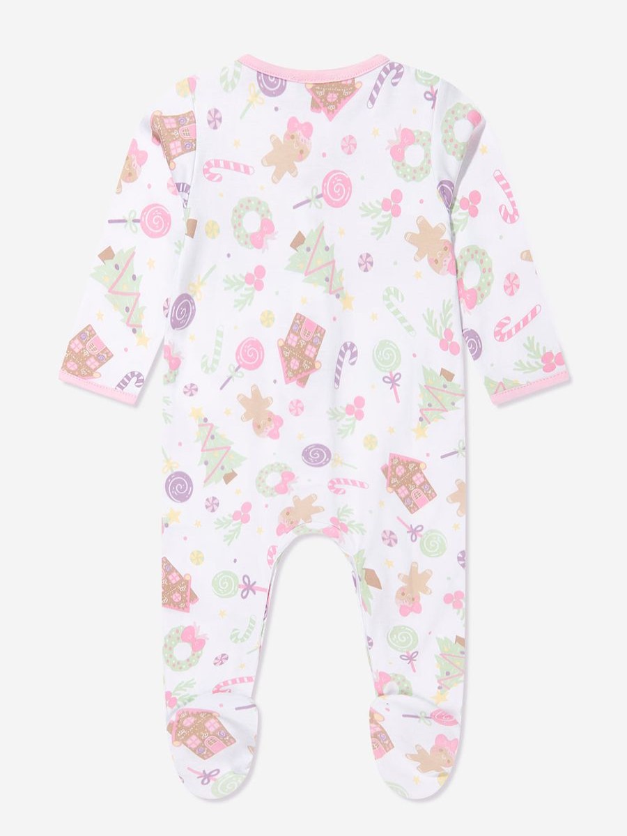 Girls Magnolia Baby Babygrows & Rompers | Baby Girls Sweet Gingerbread Babygrow In Pink