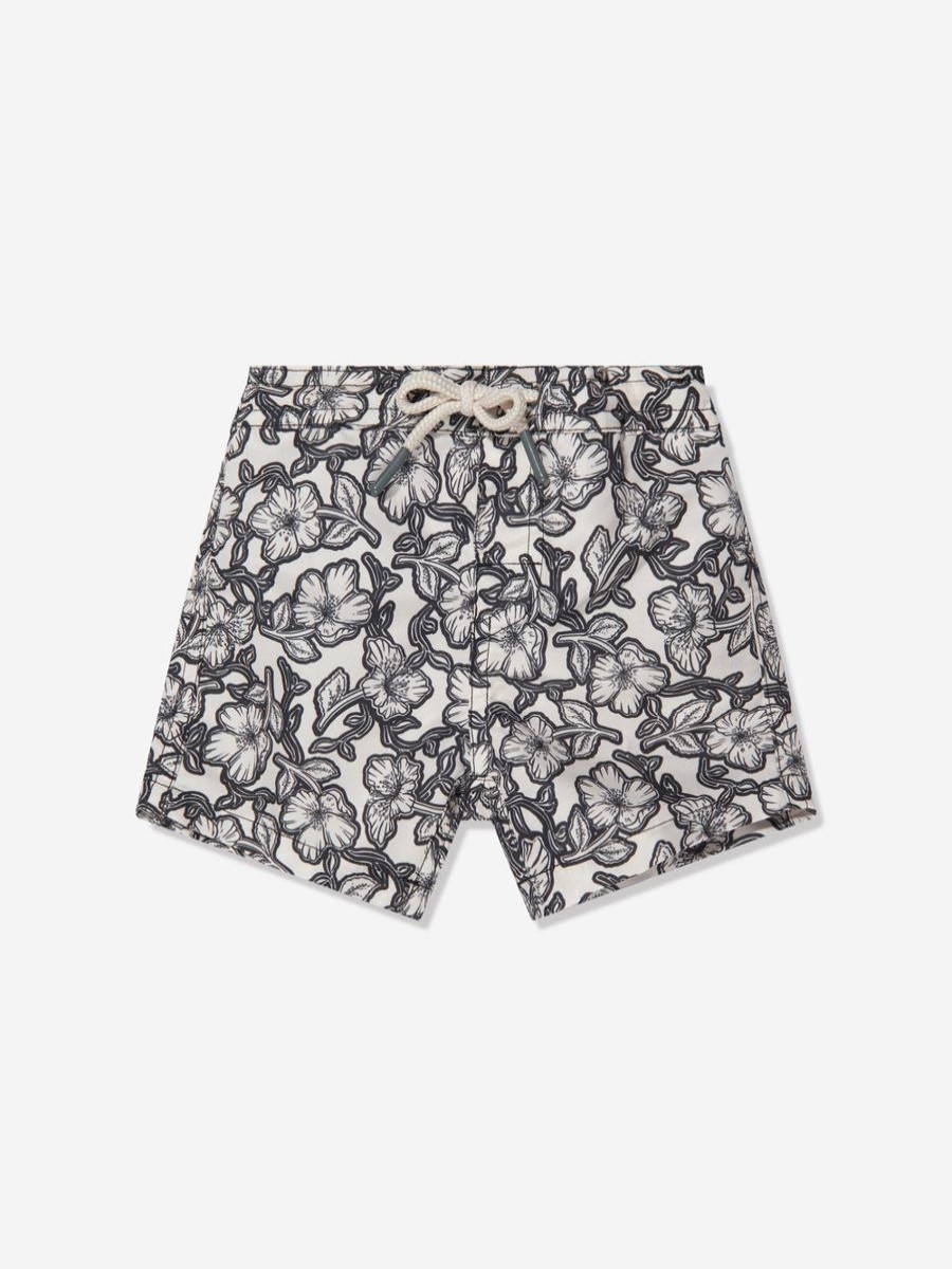 Boys Bonpoint Swimwear | Baby Boys Floral Swim Shorts In Black