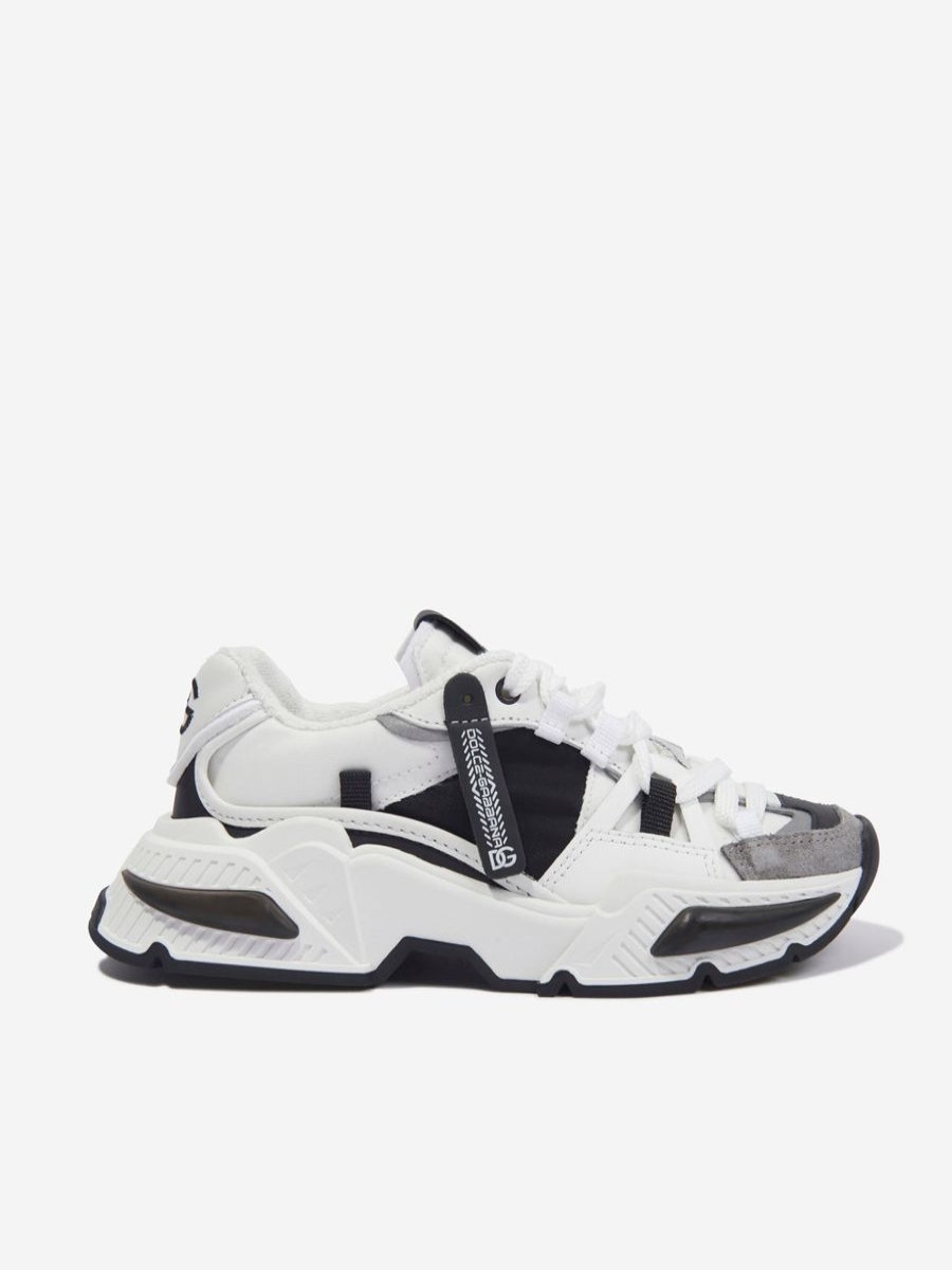 Boys Dolce & Gabbana Kids Sneakers | Boys Mixed Material Airmaster Trainers In White