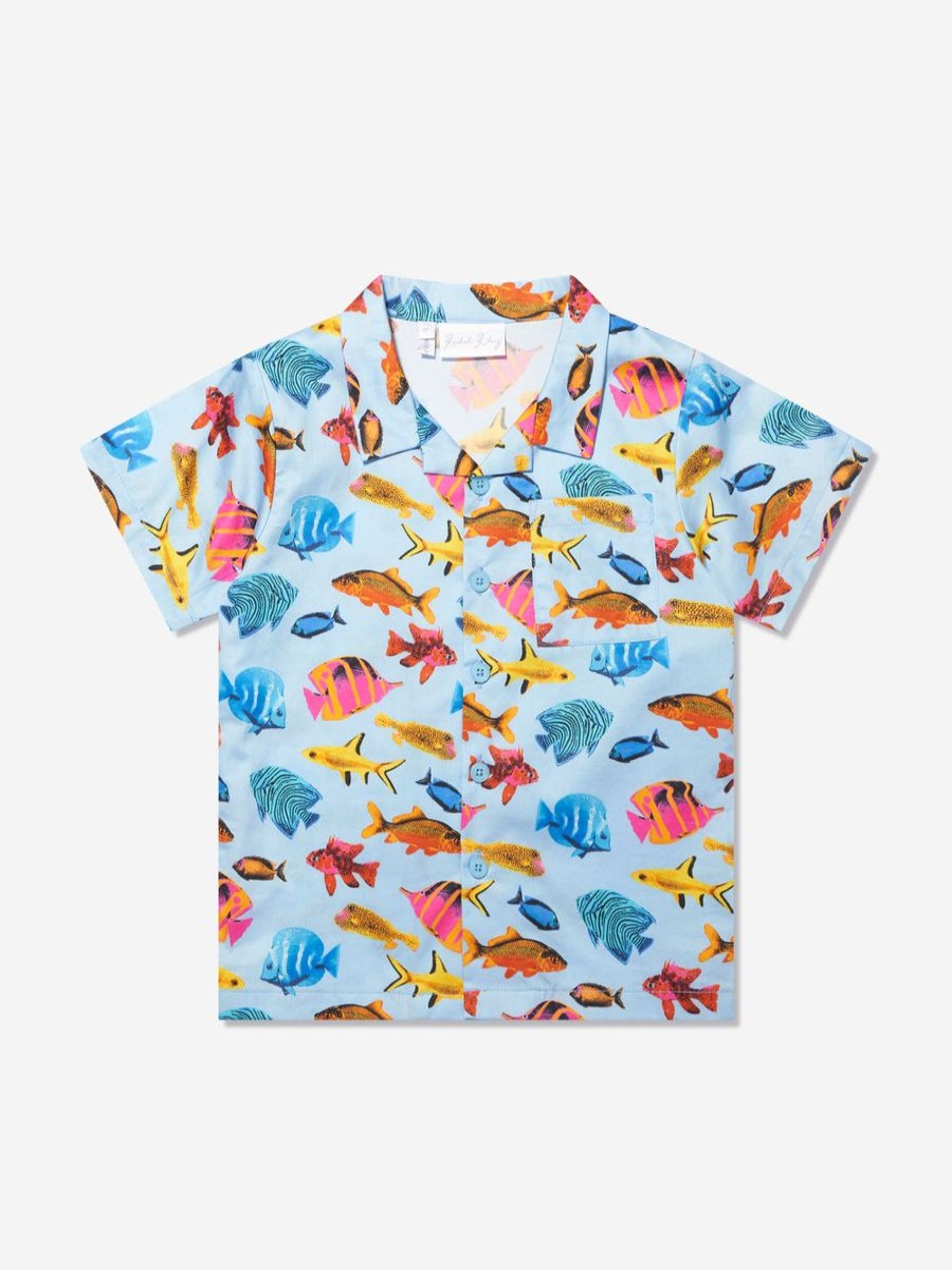 Boys Rachel Riley Shirts | Boys Tropical Fish Shirt In Multicolour