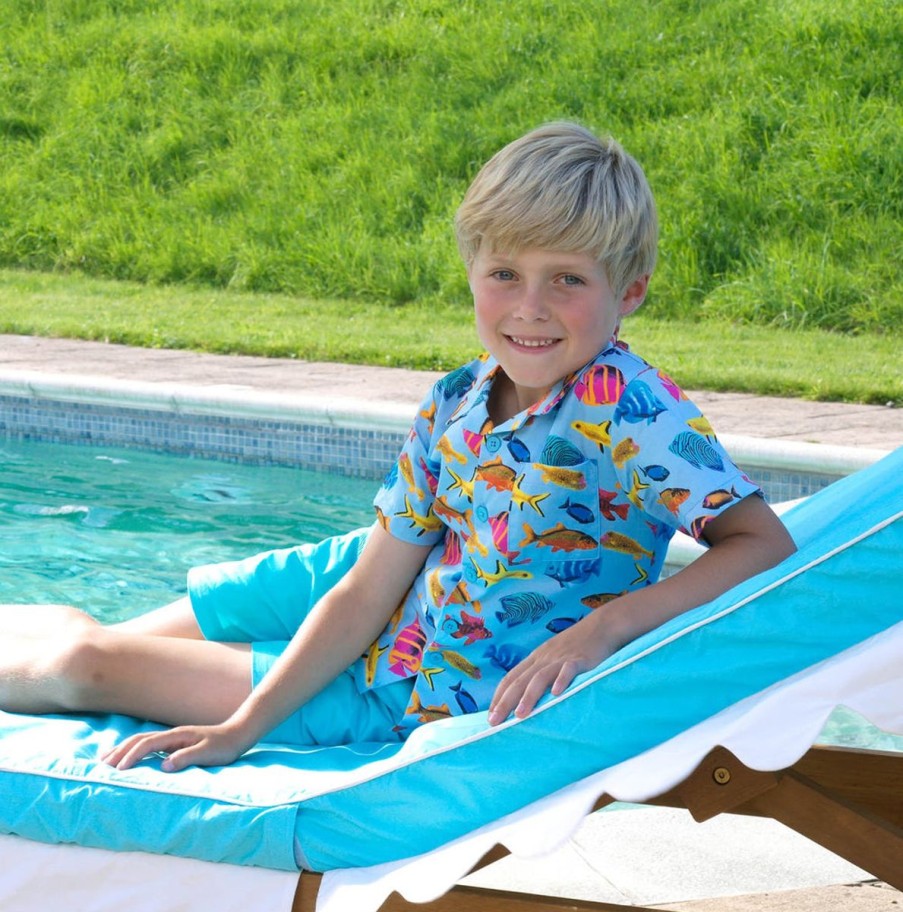 Boys Rachel Riley Shirts | Boys Tropical Fish Shirt In Multicolour