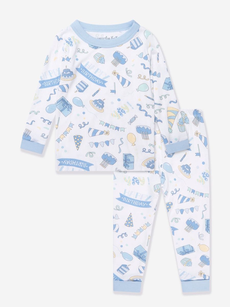 Boys Magnolia Baby Nightwear & Pyjamas | Baby Boys My Birthday! Long Pyjamas In Blue