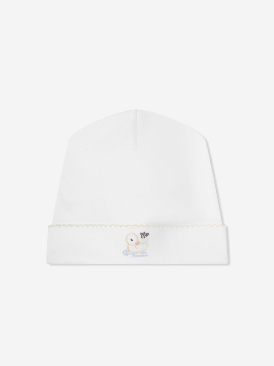 Baby Magnolia Baby Accessories | Baby Vintage Duckies Embroidered Hat In White