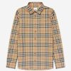 Boys Burberry Kids Shirts | Boys Owen Long Sleeve Check Shirt In Beige