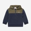 Boys Timberland Sweatshirts & Hoodies | Boys Quilted Hooded Sweatshirt In Navy