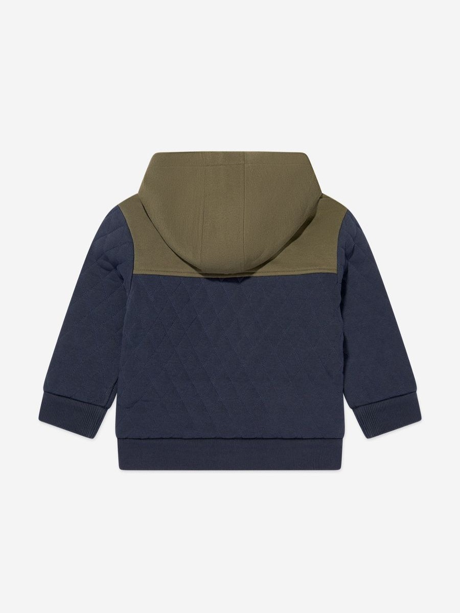 Boys Timberland Sweatshirts & Hoodies | Boys Quilted Hooded Sweatshirt In Navy