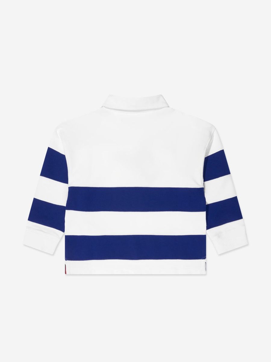 Boys Tommy Hilfiger Sweatshirts & Hoodies | Boys Bold Stripe Rugby Sweatshirt In Blue