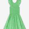 Girls Molo Dresses | Girls Organic Cotton Cloudia Dress In Green