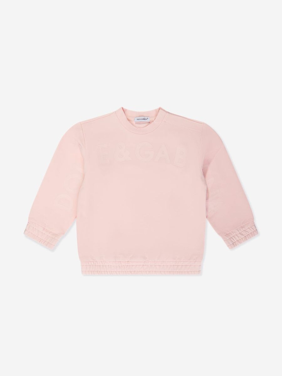 Baby Dolce & Gabbana Kids Sweatshirts & Hoodies | Baby Girls Logo Sweatshirt In Pink