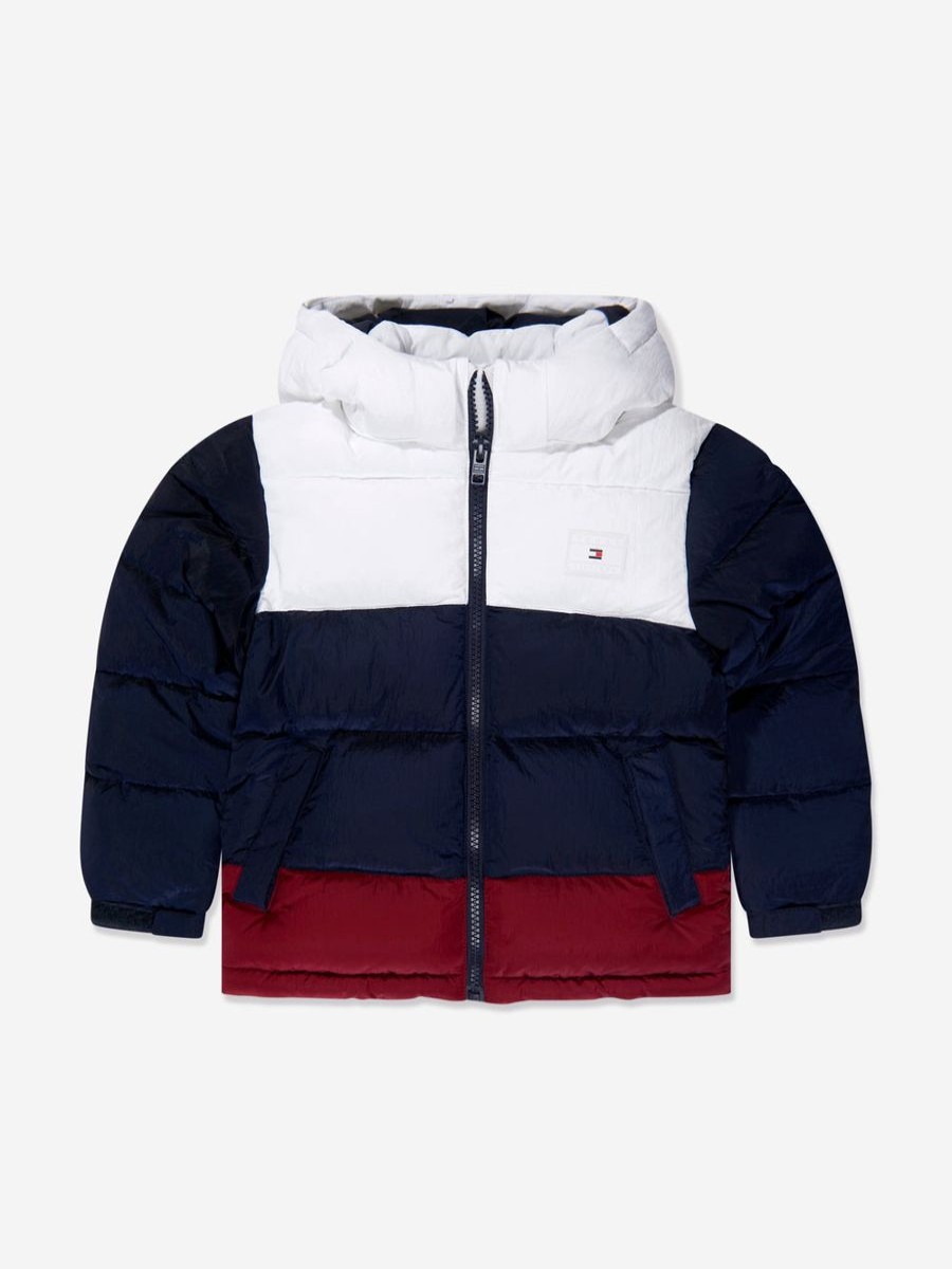 Boys Tommy Hilfiger Coats & Jackets | Boys Alaska Colourblock Puffer Jacket In Navy