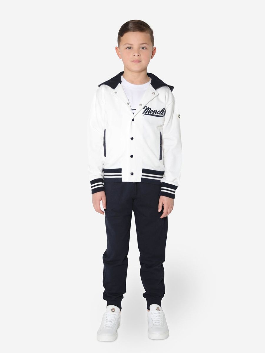 Teen Moncler Enfant Tracksuits | Boys Varsity Tracksuit In White