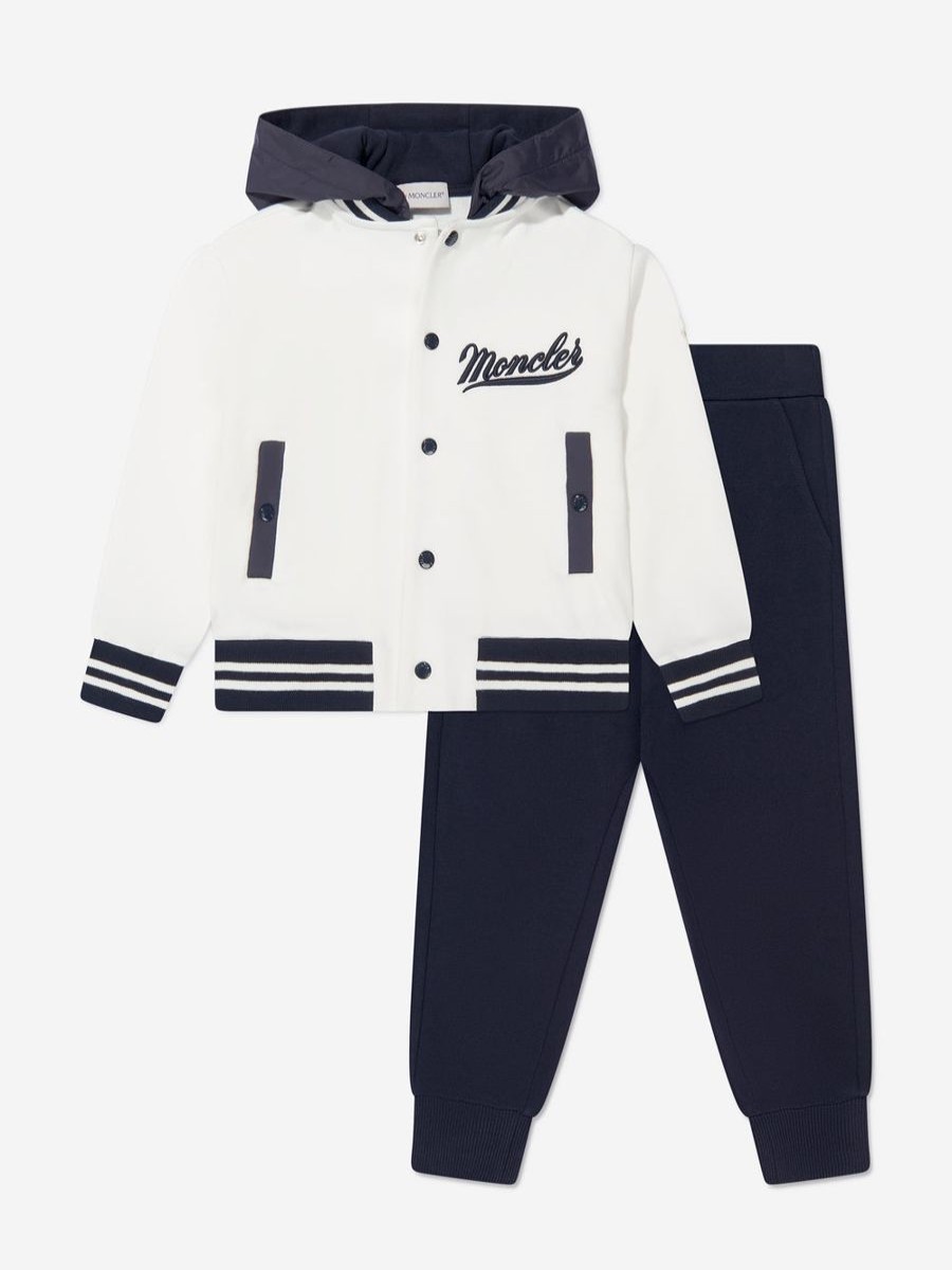 Teen Moncler Enfant Tracksuits | Boys Varsity Tracksuit In White