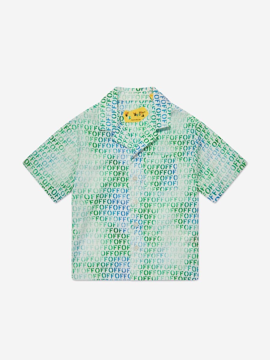 Boys Off-White Shirts | Boys Off Stamp Shirt In Multicolour