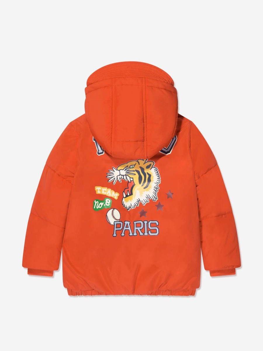 Boys KENZO KIDS Coats & Jackets | Boys Logo Puffer Jacket In Orange