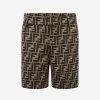 Boys Fendi Kids Trousers | Fendi Kids - Baby Boys Ff Logo Trousers In Brown | Childsplay Clothing