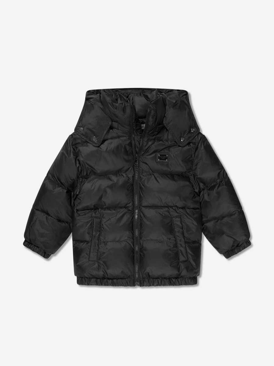 Boys Dolce & Gabbana Kids Coats & Jackets | Boys Puffer Jacket In Black