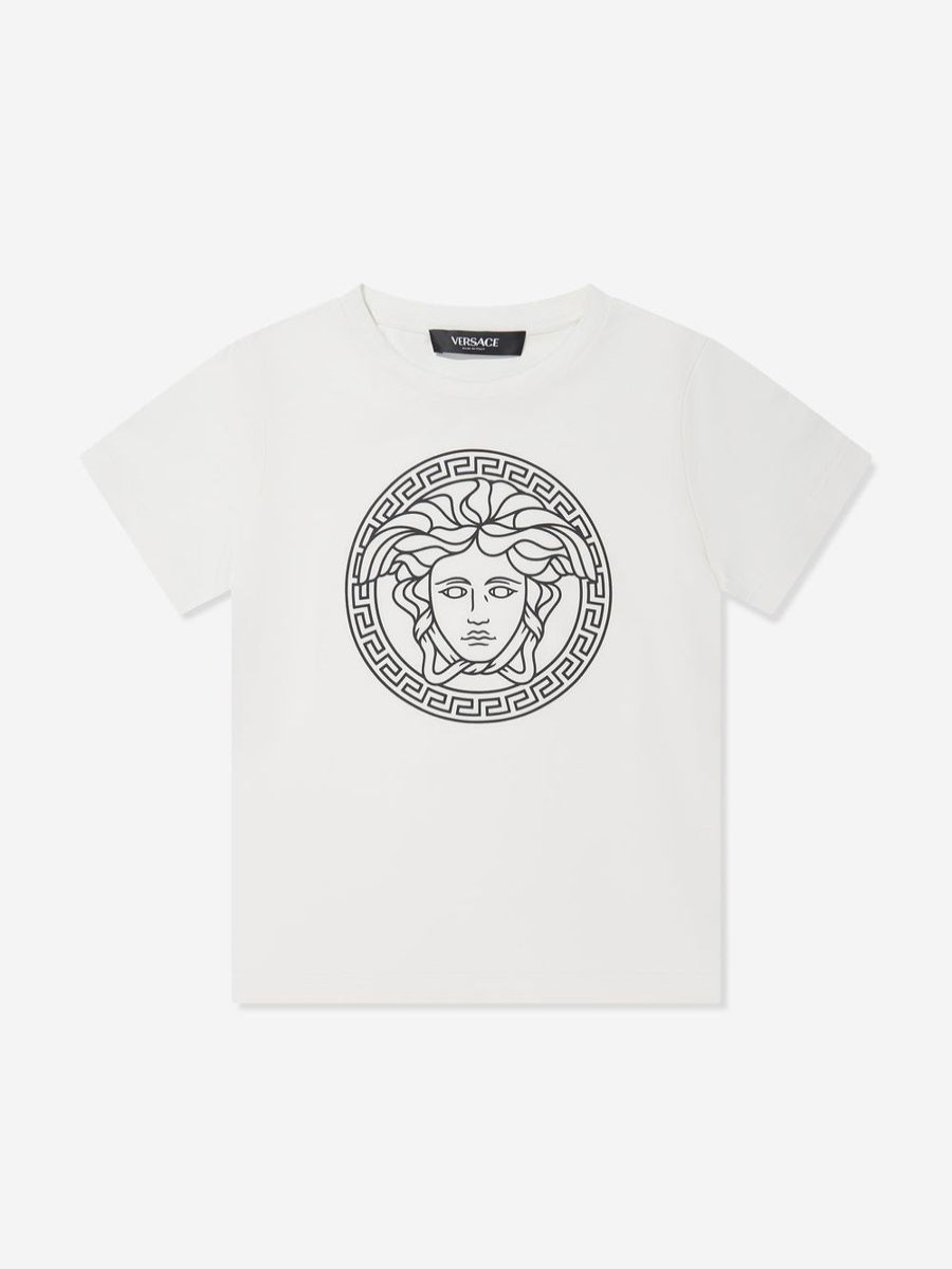 Boys Versace T-Shirts & Tops | Boys Medusa Logo T-Shirt In White