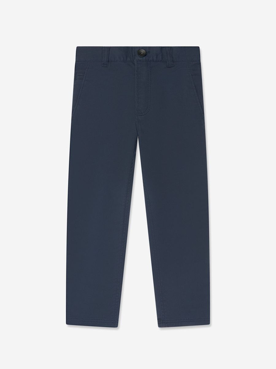 Boys BOSS Trousers | Boys Slim Fit Trousers In Navy