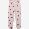 Girls Mini Rodini Leggings | Girls Hearts Leggings In White